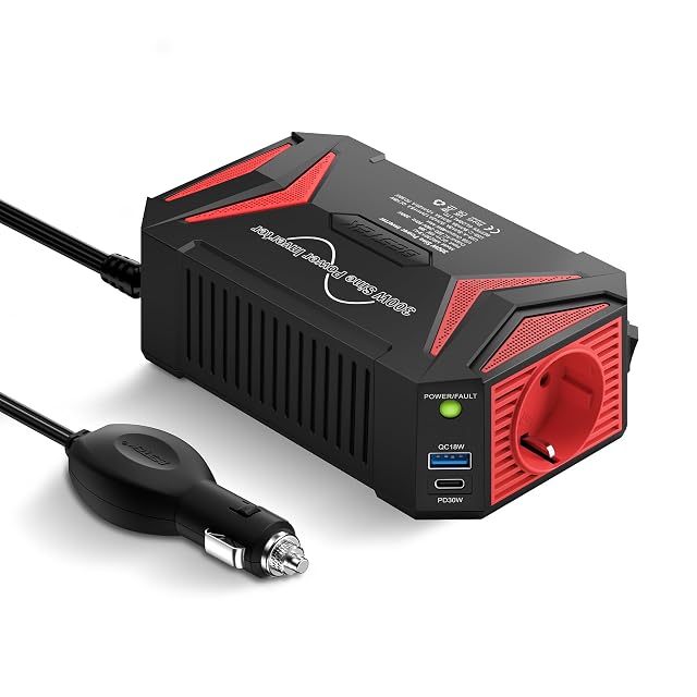 Convertisseur automobile à sinusoïde pure BESTEK 300 W