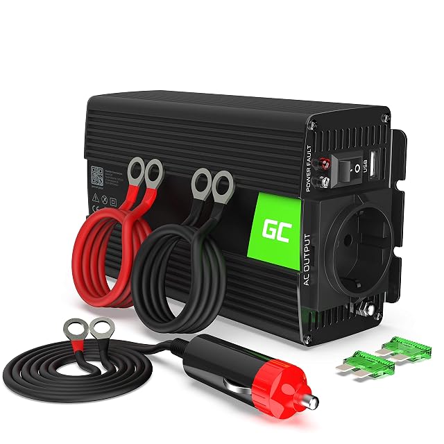 Convertisseur automobile à sinusoïde pure Green Cell 500 W
