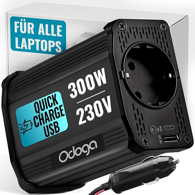 Convertisseur automobile Odoga 300 W avec USB-C