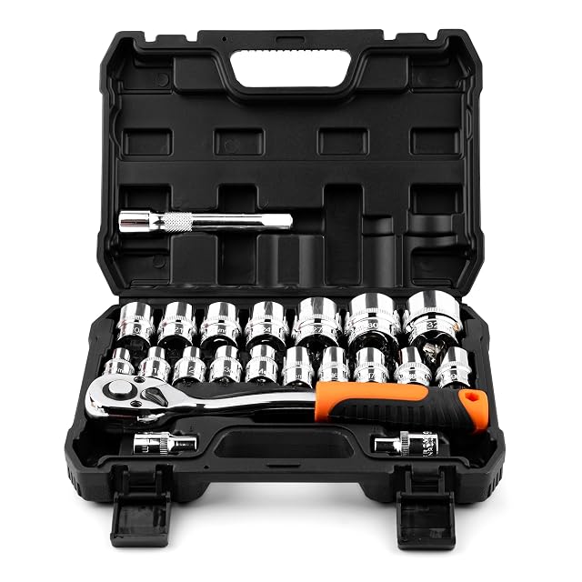 Coffret de douilles QualiapeX 21 pièces en 1/2 pouce