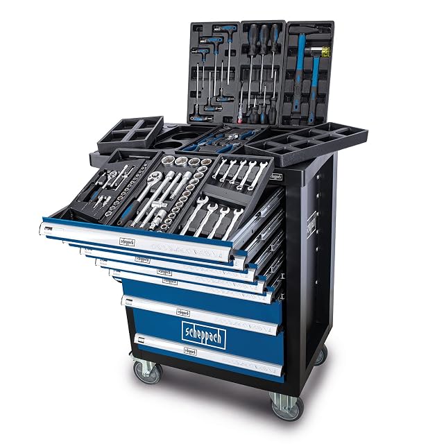 Servante d'atelier Scheppach TW1100 avec coffret d'outils
